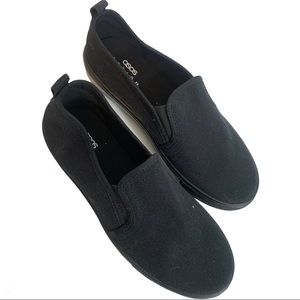ASOS DESIGN Black Canvass Sneakers Sz 6 Slip On